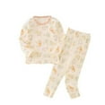thumbnail image 1 of Odeerbi 1-14 Años Niños Niñas Pijama Conjuntos Imprimir Long Johns Pijamas Niños Homewear Manga Larga Cuello Redondo Top Camisa Dos Piezas Conjunto, 1 of 3