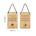 thumbnail image 2 of Uxcell Welcome Please Knock Sign, Please Do Not Disturb Door Sign, Yellow,10" x 5, 2 of 4