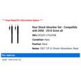 thumbnail image 2 of Rear Shock Absorber Set - Compatible with 2008 - 2010 Scion xD 2009, 2 of 2