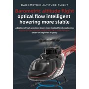 YUXIANG F08 Bell 206 RC Helicopter with 6-Axis Gyro, 1/27 Scale 6CH Flybarless Brushless Remote Control Helicopter Model, RTF Military Aircraft with Optical Flow & Altitude Hold