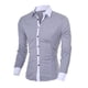 thumbnail image 1 of pstuiky hombres de manga larga, Camisa informal de manga larga a cuadros para hombre, holgada, de talla grande, con combinación de colores Tops de hombre xxl, 1 of 4