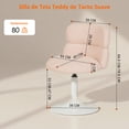 thumbnail image 3 of Silla de Oficina Ajustable sin Ruedas FurnitureR Silla para Tocador, 3 of 9