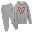 thumbnail image 2 of Kids Sweatsuit Set for Girls 2 Piece Long Sleeve Printed Pullover Hoodie and Sweatpants Winter Clothes Little Boy Clothes 18-24 Months Boys Girls Fashion, 2 of 4