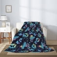 thumbnail image 2 of Fuzoiu Blue Butterfly Print Flannel Throw Blanket,Light Weight Warm Decorative,Throw Blanket Cover for Sofa, Couch, Bedroom,Travel-40"x30", 2 of 6