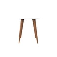 thumbnail image 5 of HomeRoots 297050 19.68 in. High Square End Table with Splayed Wooden Legs - Off White & Maple Cream, 5 of 5
