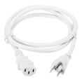 thumbnail image 1 of Cable de alimentación universal de 4 pies 18 AWG blanco 18/3 C13 a NEMA 5-15P 10A 125V, 1 of 5