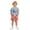 Blue, variant on Kids Toddler Boys' Clothing Sets Cartoon Apple Pencil T-Shirt and Plaid Shorts Set Short Sleeve for Summer Back to School Clothes Sets Outfits