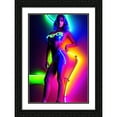 thumbnail image 2 of Stephen Chambers 17x24 Black Ornate Wood Framed With Double Matting Wall Art Titled - Neon Venus 25, 2 of 6
