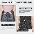 thumbnail image 6 of Black White Gothic Dreamcatcher Owl Skull Apron-Garden Aprons for Women with Pockets-Cotton Linen Waterproof Kitchen Cooking Gardening Aprons Adjustable for Kitchen,Cooking,BBQ and Salon 33x27 Inch, 6 of 7