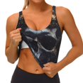 thumbnail image 3 of Fotbe Royal Skull With Golden Crown Sujetador Deportivo Largo sin Aros para Mujer con Almohadillas y Soporte Medio, Transpirable y Absorbente, Camiseta Tipo Chaleco o Tank Top-Large, 3 of 8
