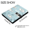 thumbnail image 3 of 9.2x6.7 inch Leather Notebook 100 Sheets, Multi-Pocket Design & Pen Loop Cartoon Fish Refillable Journal Organizer, 3 of 6