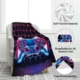 thumbnail image 2 of Gaming Blankets, Gamer Blankets for Teenage Boys Teen Men Adults Boyfriend Video Game Blanket, Soft Videogame Blanket Fleece Cozy Video Game Throw Blankets Gift for Video Game Lovers, 40 x 50 Inches, 2 of 6