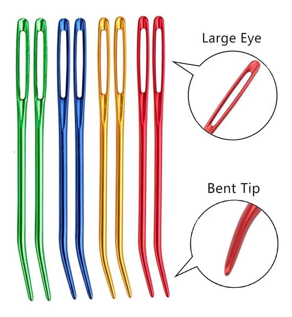 Large eye patching needle, PU crochet hook