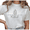 White-1, variant on KVHYVH Women's Sketch Flame St Christian Inspirational Quote Graphic Cropped Short Sleeve T‑shirt Relaxed Fit