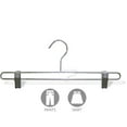 thumbnail image 3 of The Great American Hanger Company Polished Chrome Metal Bottoms Hanger with Clips (Box of 25), 3 of 3