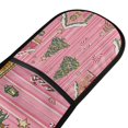 thumbnail image 4 of Yayeee Double Oven Mitt Kitchen Heat Resistant Baking 35" x7" Quilted Glove, Pink Gingerbread House, 4 of 6