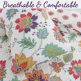 thumbnail image 2 of Cozy Line Breezy Vibrant Colorful Floral 3 Piece Reversible Microfiber Adult Quilt Bedding Set, King, 2 of 3