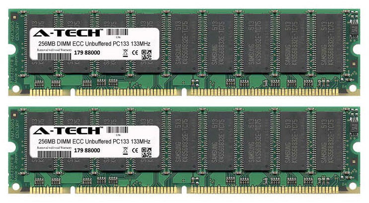 512MB KIT 2 x 256MB DIMM SD NON-ECC PC133 133 133MHz 133 MHz SDRam Ram Memory 