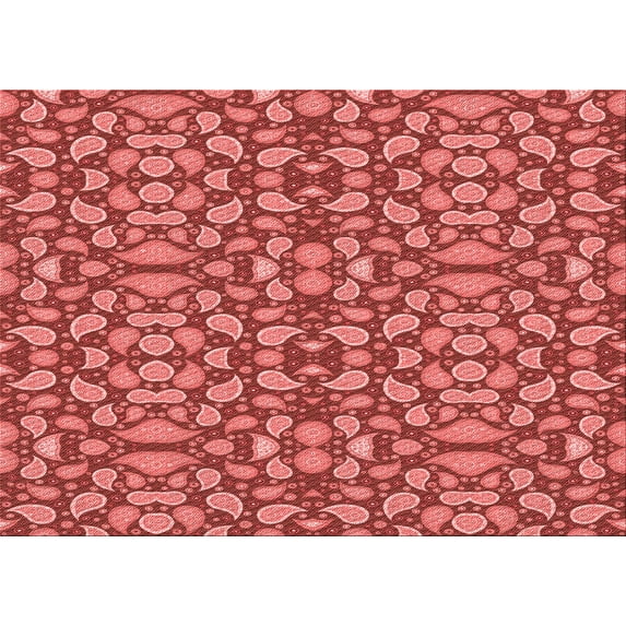Ahgly Company Indoor Rectangle Patterned Love Red Area Rugs, 4' x 6'