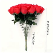 30PCS Red Roses Artificial Flowers Artificial Flowers Realistic Roses for Home Wedding Decoration Party Fake Roses Red Flowers for Centerpieces & Arrangements