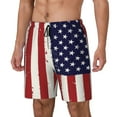 thumbnail image 5 of Mens Swim Trunks America Flag Quick Dry Board Shorts with Compression Liner, 5 of 6