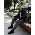 thumbnail image 5 of WenVen Men's Bomber Jacket Spring Coat Lightweight Long Sleeve Windproof Work Outerwear Black L, 5 of 12
