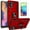 Red, variant on Samsung Galaxy A02S Case,  With [Tempered Glass Screen Protector Included], STARSHOP Drop Protection Ring Kickstand Cover- Black