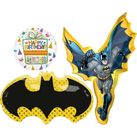 Anagram Batman in Action Birthday Party Supplies Balloon Bouquet Decorations