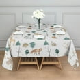 thumbnail image 3 of White Christmas Forest Animal Pattern Square Tablecloth,Waterproof Square Table Cover,Wipeable Spillproof Washable Table Cover for Home Kitchen Party Decor 52"x52"(132x132cm), 3 of 6