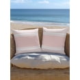 thumbnail image 5 of Outdoor Pillows Waterproof, Pink Striped Throw Pillows with Inserts Included, Modern Color Block Farmhouse Stripes Indoor Outdoor Decorative Lumbar Pillow for Bed/Couch/Patio 18"x18", 2Pcs, 5 of 8