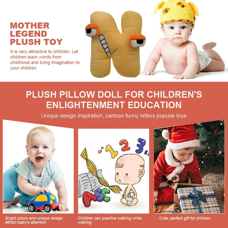 YFMHA Alphabet Lore Plushies Doll Soft Alphabet Lore Stuffed Dolls  Educational Letter Toys for Kids (N) 