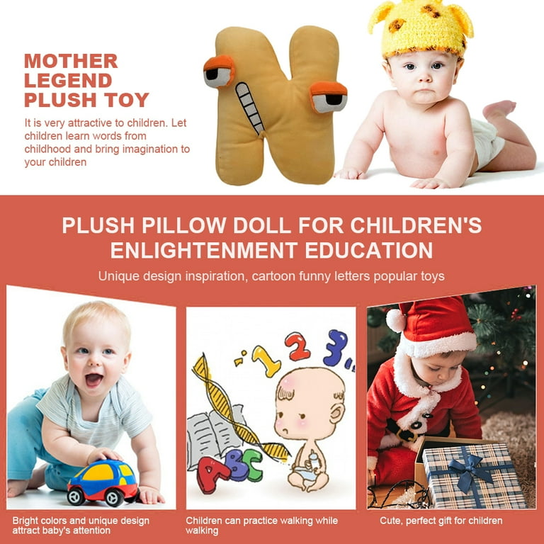 Plush Alphabet Lore Doll Enlightenment English Letter Cute Throw