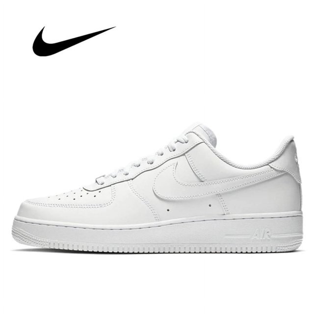 Air Force 1 07 Zapatillas de skate para hombre y mujer, clásicas, negras, blancas, de piel auténtica, antideslizantes, cómodas, para correr, Af1