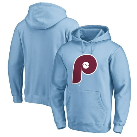 Light Blue Hoodie Sweatshirt Philadelphia Phillies Fanatics Branded Cooperstown Collection Huntington Pullover Hoodie - Light Blue ()