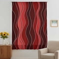 thumbnail image 3 of Red Ombre Sheer Curtains 63 Inches Long, Abstract Art Moire Ocean Waves Light Filering Curtains, Breathable Simi Curtain Privacy Drapes for Living Room Bedroom Lightweight Window Treatment, 3 of 9