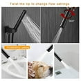 thumbnail image 6 of Hoimpro Shower System with 10 inch Rain Shower Head and Handheld Wall Mounted, High Pressure Rainfall Shower Faucet Fixture Combo Set with 2 in 1 Handheld Showerhead for Bathroom, Polished Chrome, 6 of 7