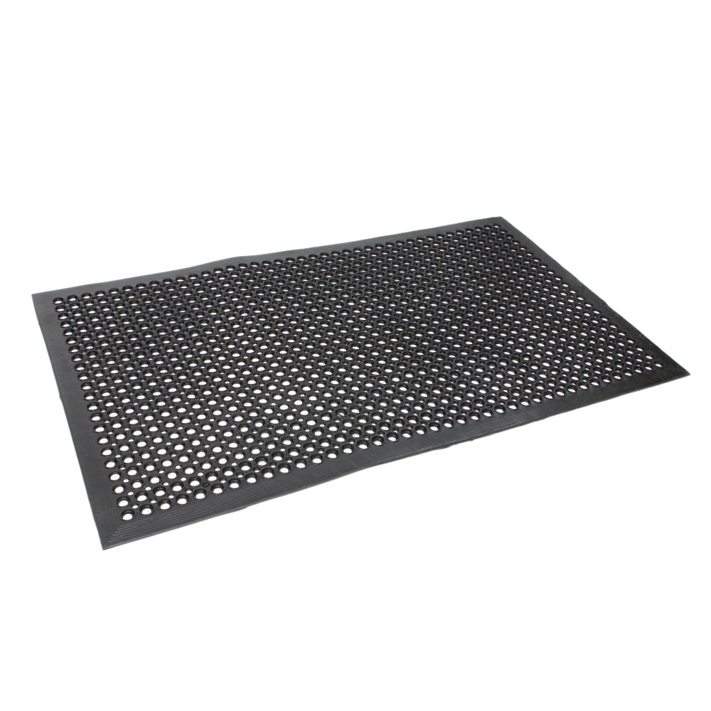 Rubber Floor Mat, Bar Kitchen Industrial Antifatigue Drainage Rubber Nonslip Hexagonal Mat