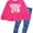Pink/Navy, variant on Peppa Pig Toddler Baby Girls Long Sleeve Shirt & Leggings Set Pink/Navy, 24 Months