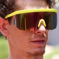thumbnail image 4 of GFDYREE Flawless Oversized Super Shield Rainbow Mirrored Lens Semi Rimless Style Retro Flat Top Sunglasses, 4 of 5