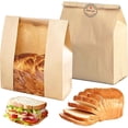 thumbnail image 1 of Paper Bread Bags for Homemade Bread Sourdough Bread Bags large bakery bread bags with window for bread storage,Food Packing Storage with Label Seal Stickers, 1 of 1