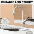 thumbnail image 2 of Boyel Living Kitchen Faucet with Pull Down Sprayer,3 Spray Patterns Single Handle Kitchen Sink Faucets Extended Pull Down Hose Faucets with Deck Plate Suit to 1 or 3 Holes Brushed Nickel, 2 of 11