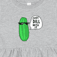 thumbnail image 4 of Inktastic Just Dill with It Chill Dill Pickle in Sunglasses Girls Baby Dress, 4 of 5