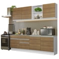thumbnail image 1 of Cocina Integral Completa 240cm Madesa Glamy 06 - Blanco/Marrón, 1 of 10