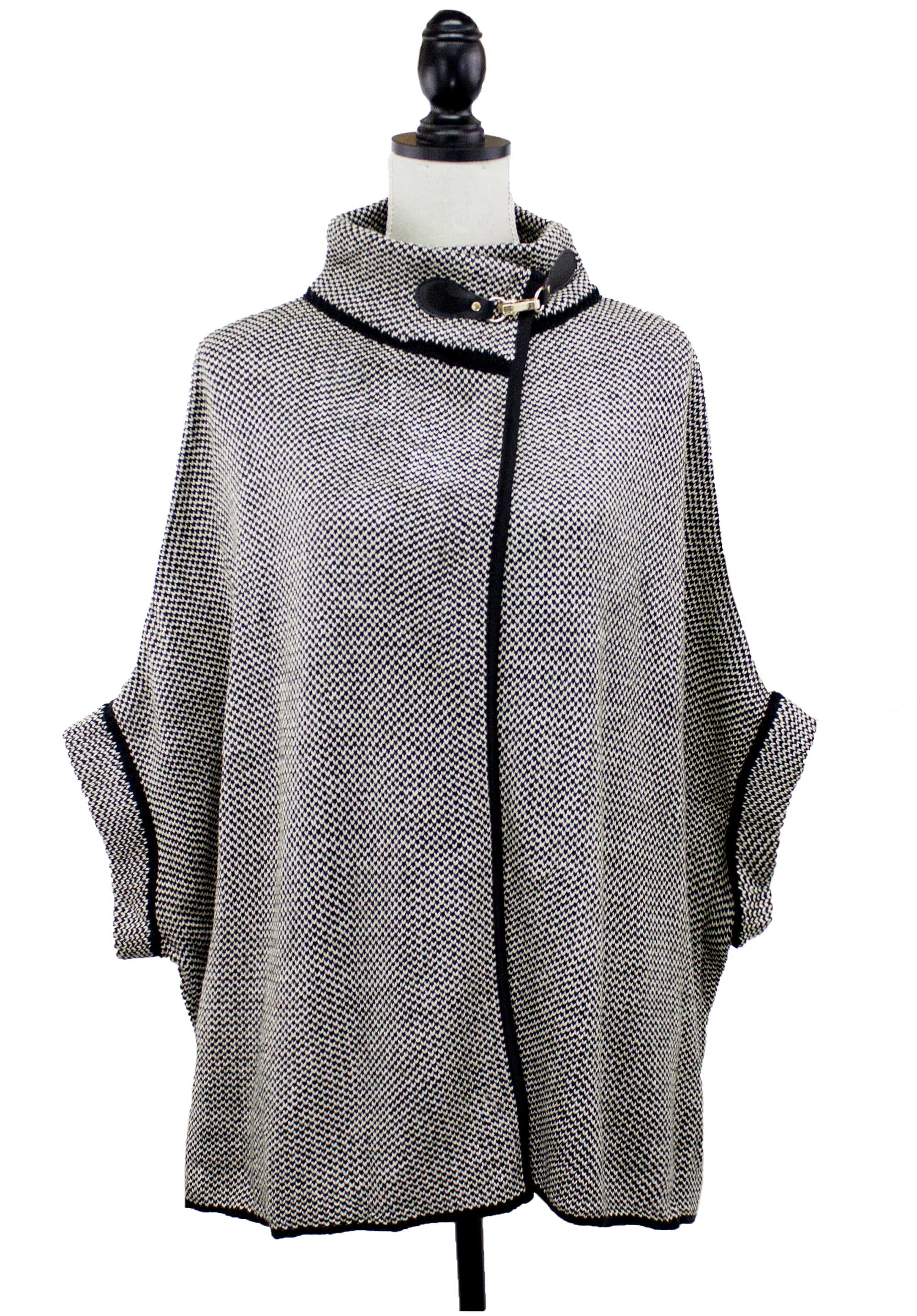 discount 94% WOMEN FASHION Coats Knitted Enfasis Cape and poncho Gray Single 