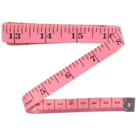 

Tape Measure 60 Inch/150cm Soft Measuring Tape Cloth Weight Loss Medical Body Measurement Sewing Tailor Craft Vinyl Ruler Has Centimetre Scale on Reverse Side (1-Pack Pink)