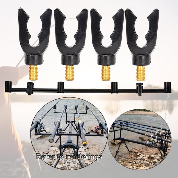 Caña de pescar para carpa, caña para la cabeza, reposapiés, pinza para pescar, barra de , soporte para vaina, accesorio para pesca gruesa de ca 45cm Negro Soledad Barra de zumbido de descanso de caña de pescar
