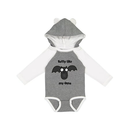 

Inktastic Batty like my Oma Gift Baby Boy or Baby Girl Long Sleeve Bodysuit