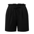 thumbnail image 4 of Hessimy Shorts for Women Trendy Shorts Casual Summer Drawstring Beach Shorts with Pockets Comfy Lounge Shorts(Black,M), 4 of 5