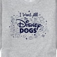 thumbnail image 3 of Disney Classics - Cats & Dogs - I Want All The Disney Dogs - Men's Crew Neck Fleece Pullover, 3 of 5
