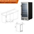 thumbnail image 2 of Huloretions 29 Bottle Wine Cooler Refrigerator, 15 Inch Dual Zone Built-in Wine Fridge for Home, Kitchen, or Office, Double-Layer Tempered Glass Door with Lock, Digital Temperature Control, Stainless, 2 of 8